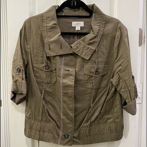 Olive green color top khaki texture from Loft